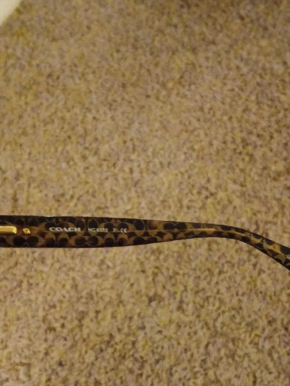 Coach Black and Gold Semi-Rimless Reading Glasses